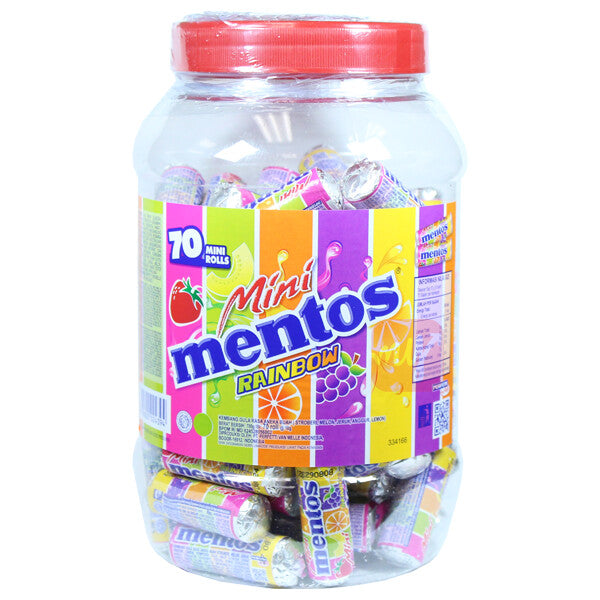 Mentos 700g 24.7oz 70 Rolls Jar Rainbow