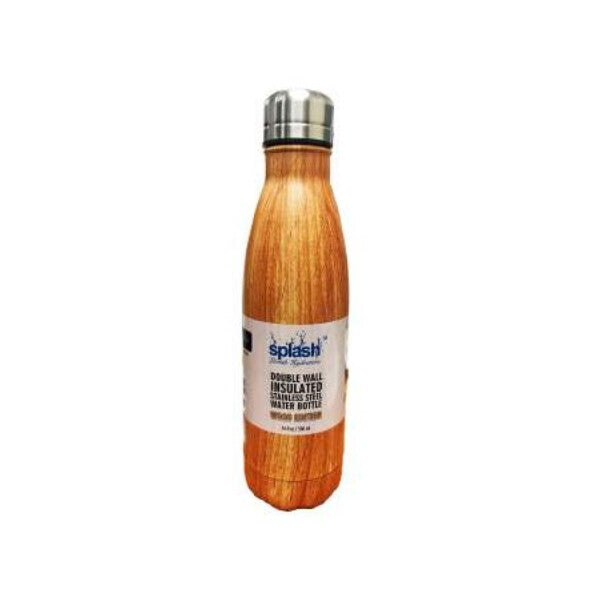 Splash Bottle Stainless Steel 16.9oz Wood