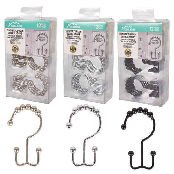 Ideal Home 12PK Shower Curtain Hook