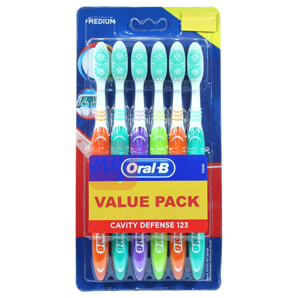 Oral-B Toothbrush 6PK Cavity Defense Medium