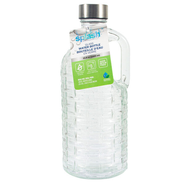 Splash Glass Water Bottle 33.8oz