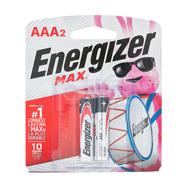 Energizer Max Alkaline Batteries - 2 Pack AAA Battery