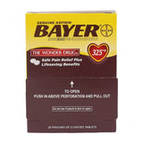 Bayer Aspirin (NSAID) Pain Reliever/Fever Reducer 25x2 coated Tablets