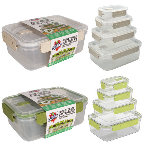 Fresh Guard Food Storage Container 8PK Rect