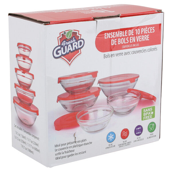 Fresh Guard Glass Container 5,7,12,17,31oz 10pk