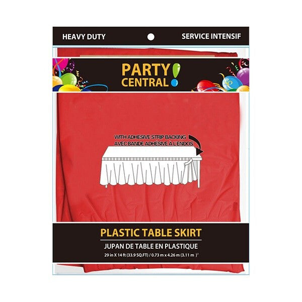 Table Skirt Rectangular Red
