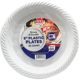Plastic Plate Microwavable 9in 100CT