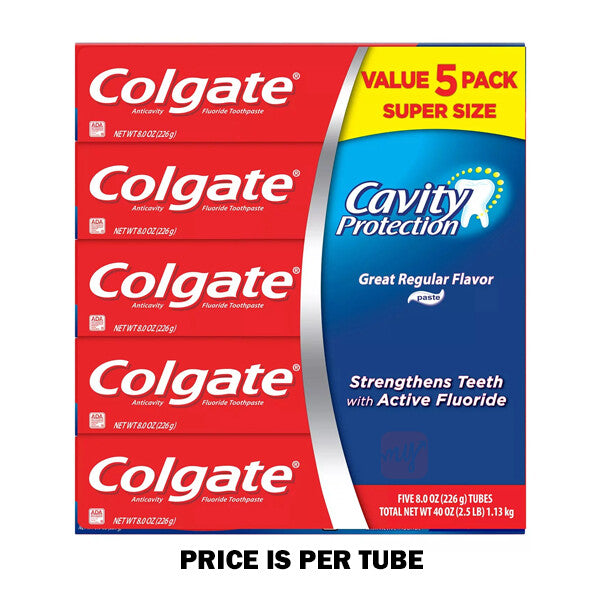 Colgate TP 8oz  5PK Cavity Protection Price Per Tube