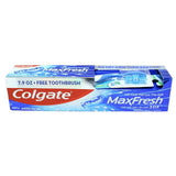 Colgate MaxFresh 225g 7.9oz + Free Toothbrush Peppermint