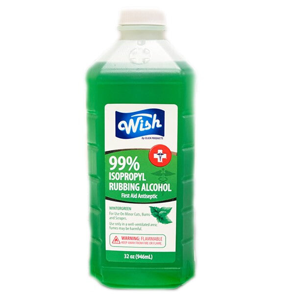 Wish Rubbing Alcohol 32oz 99% Wintergreen