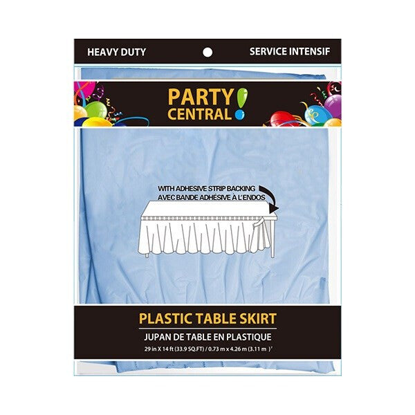 Table Skirt Rectangular Light Blue