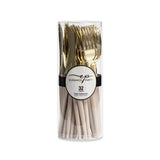 EP 32PK Cutlery Linen+Gold