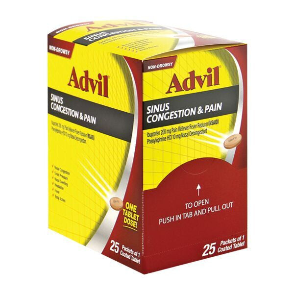 Advil Sinus Congestion & Pain Relief Dispenser 25 x 1's