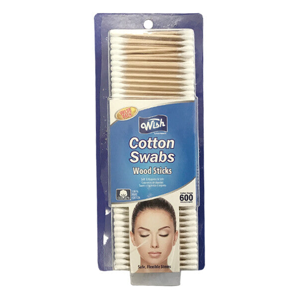 Wish Cotton Swabs Wood 600CT HD