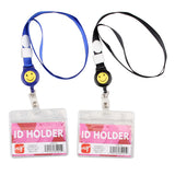 ID Card Holder Extendable w/ Smile Face
