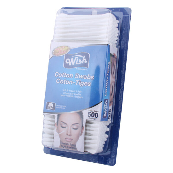 Wish Cotton Swabs 500CT Plastic Stick
