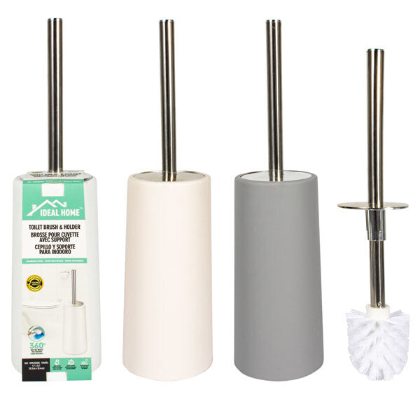 Ideal Home Stainless Steel Toilet Brush w/ Chrome Lid