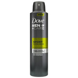 Dove Body Spray 250ml Men's + Sport Active Fresh