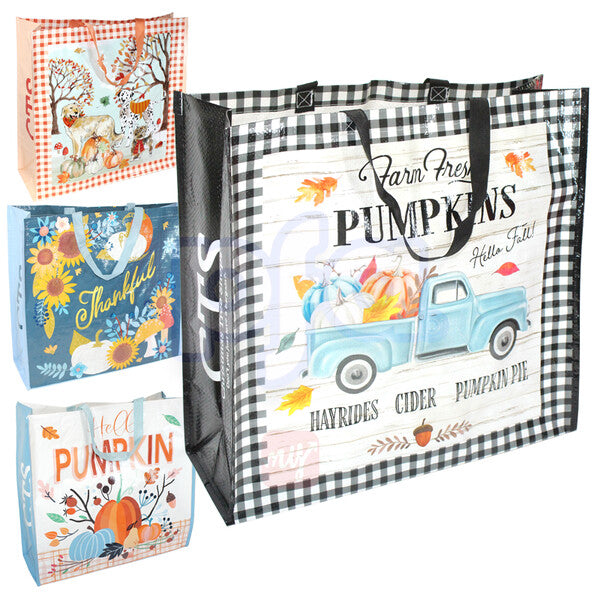 Shopping Bag Assorted Autumn Style 19.25"x18"x 7"