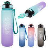 Splash Plastic Bottle 34oz Flip Cap w/ Lock & Strap Rainbow