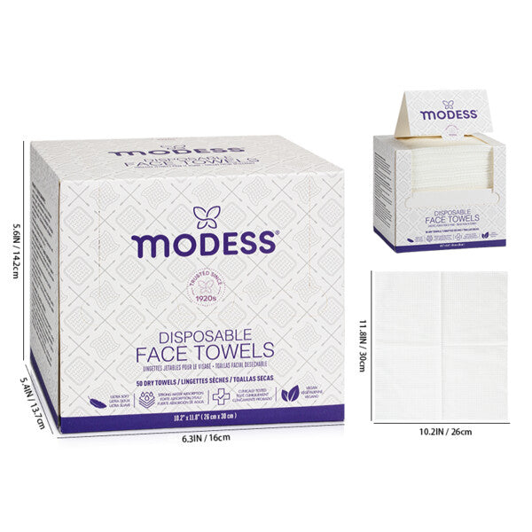 Modess Face Towel  50PCS  10.2"x11.8"