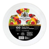 Ideal Dining Plastic Plate 7in White 100CT