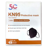Face Mask KN95 50pcs Box 5C BLACK