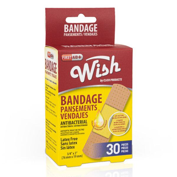 Wish Bandage Antibacterial 30CT