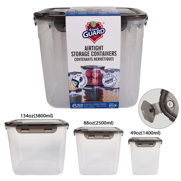 Fresh Guard  Air Tight Storage Container 6PK