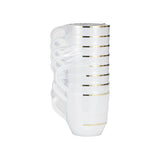 EP 8PK 12.5oz Tea Cup White+Gold