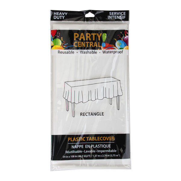 Table Cover Rectangular 54*108In White