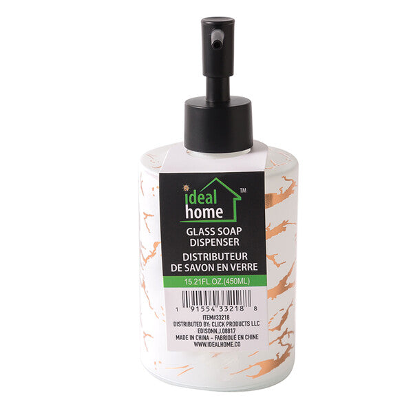 Ideal Home Glass Soap Dispenser 15.21 oz