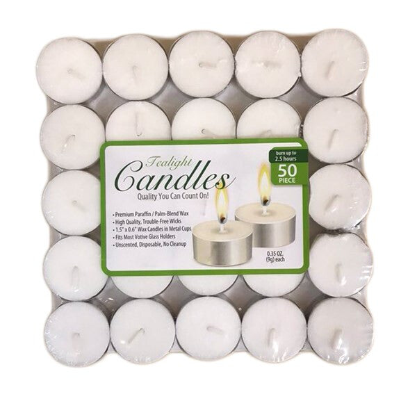 Candle Tealight 50PK Shrink