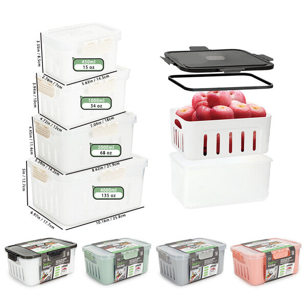 Ideal Kitchen Nested Colander container Set 12PK