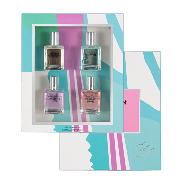 Women's 4pcs  MINI COFFRET Set 4×0.51fl.oz/15ml EDT