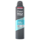 Dove Body Spray 250ml Men's + Clean Comfort