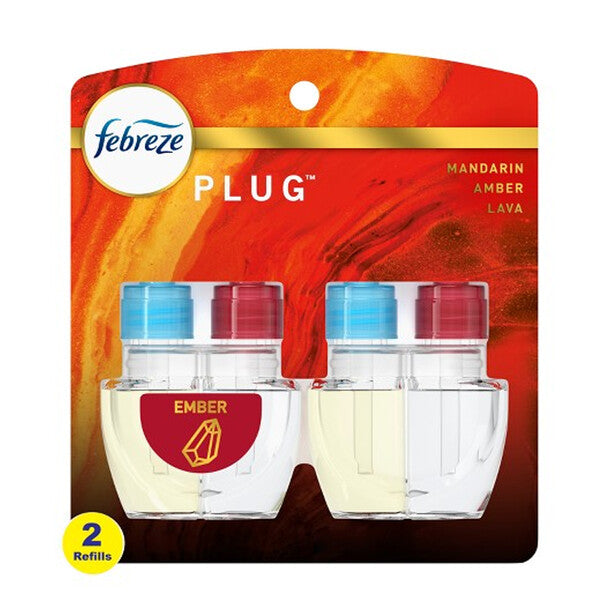 Febreze Plug 1.75floz 2PK Ember (Madarin Amber Lava)