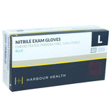 Harbour Health Nitrile Blue Examination Gloves 100ct Large