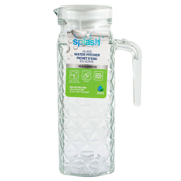 Splash Glass Water Pitcher 33.8oz