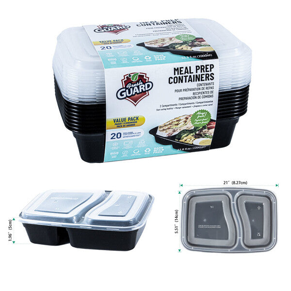 Fresh Guard Food Containers 1000ml 20PK