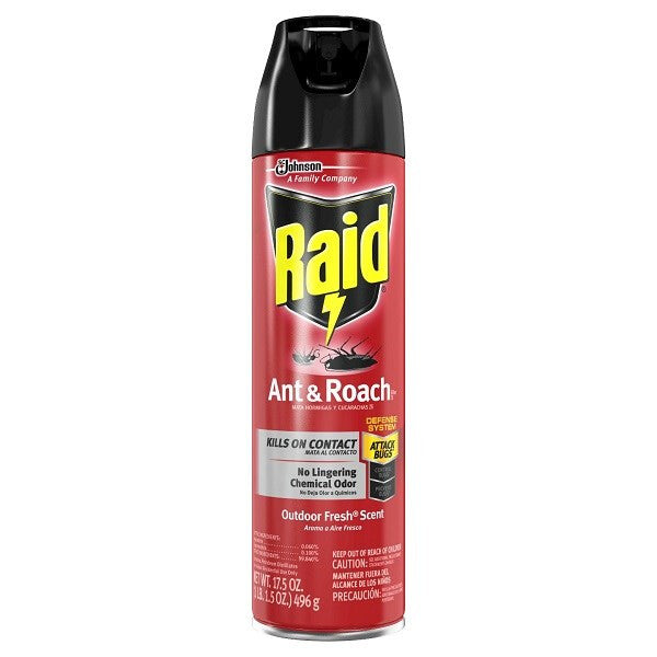 Raid Ant & Roach Spray 17.5oz Outdoor Fresh