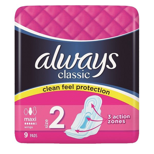 Always Classic Maxi 9 Wings (Magenta)
