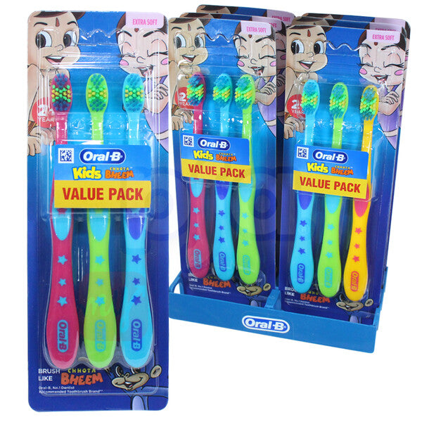 Oral-B Toothbrush 123 3PK Kids Extra Soft