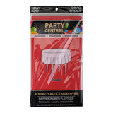 Table Cloth Round Red 84In