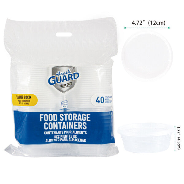 Fresh Guard Food Containers 8OZ 40CT