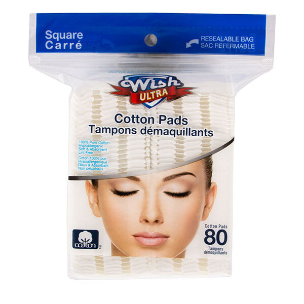 Wish Cotton Pad Square 80CT