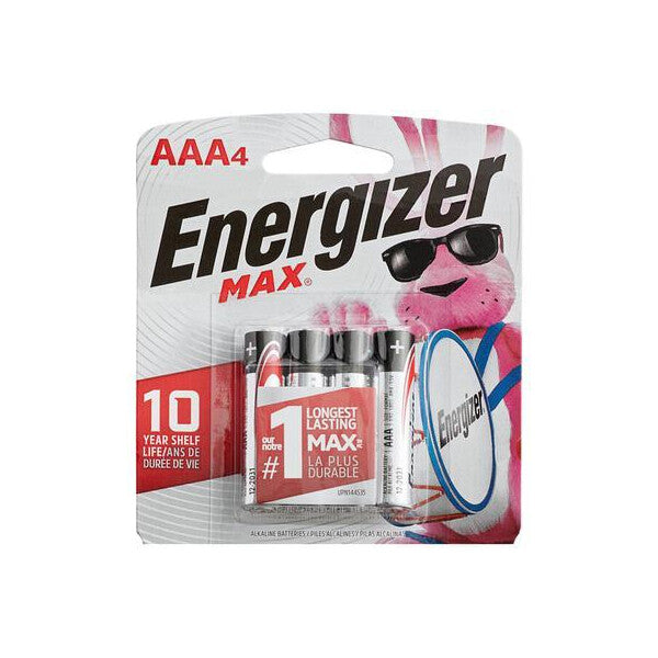Energizer Max AAA Alkaline Batteries - 4 Pack
