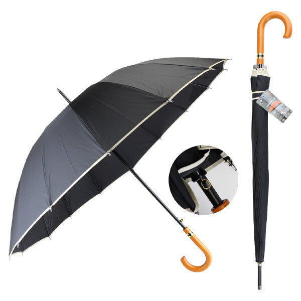 Drops Umbrella Long Wood Handle