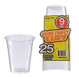 Plastic Cups 9oz Clear Color 25pc