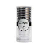 EP 10PK 9oz Tumbler Clear+Silver